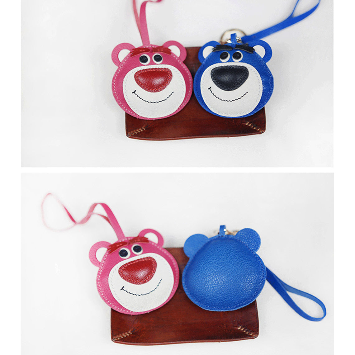 CUCUBIRD Leather Pink Strawberry Bear Bag Charm DIY Kit ?