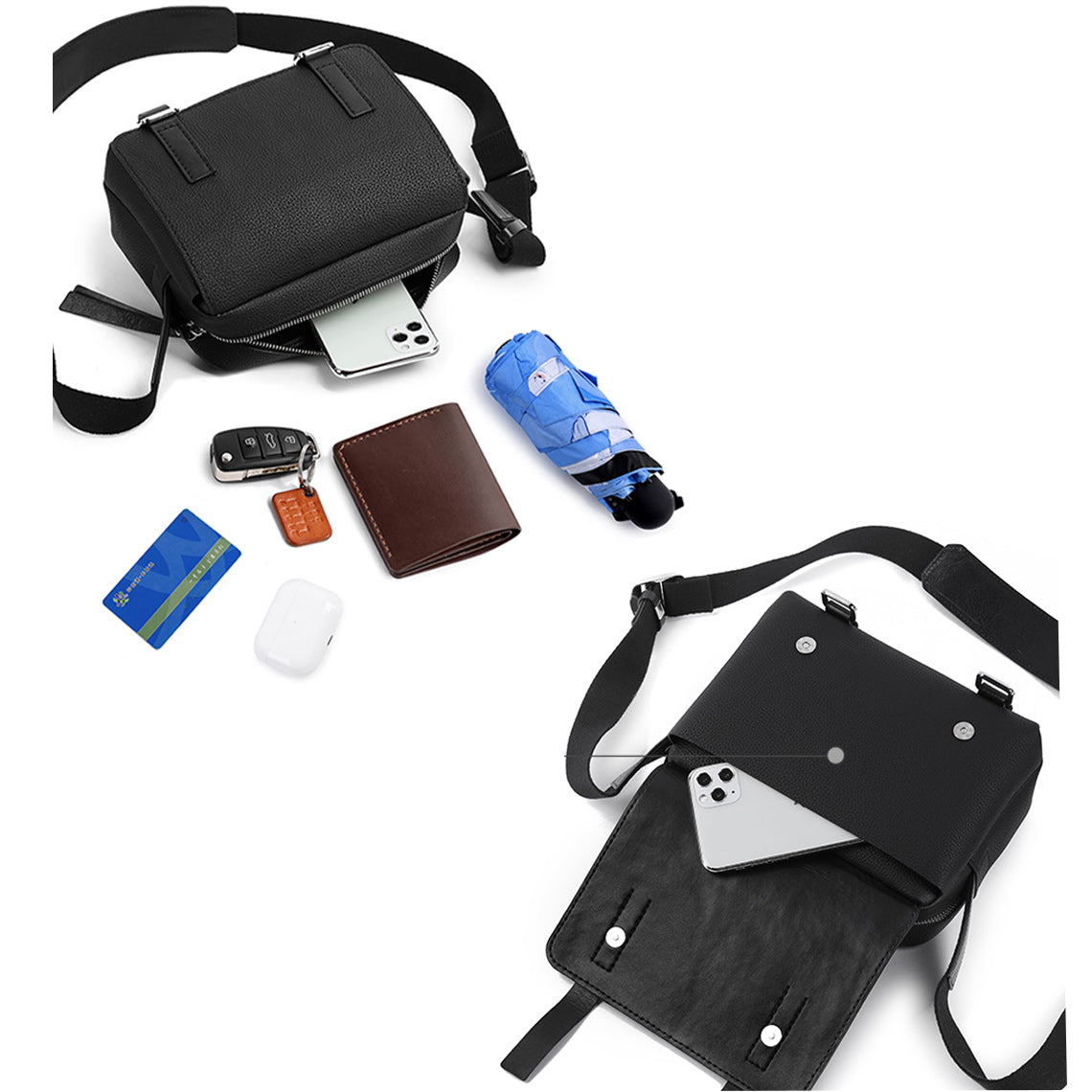 CUCUBIRD Top Grain Leather Men Mini Messenger Bag DIY Kit ?