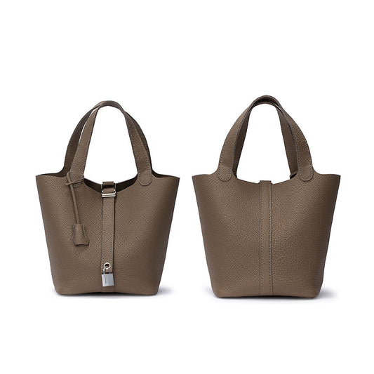 CUCUBIRD Top Grain Leather Lady Picotin Lock Totes Bag DIY Kit ?