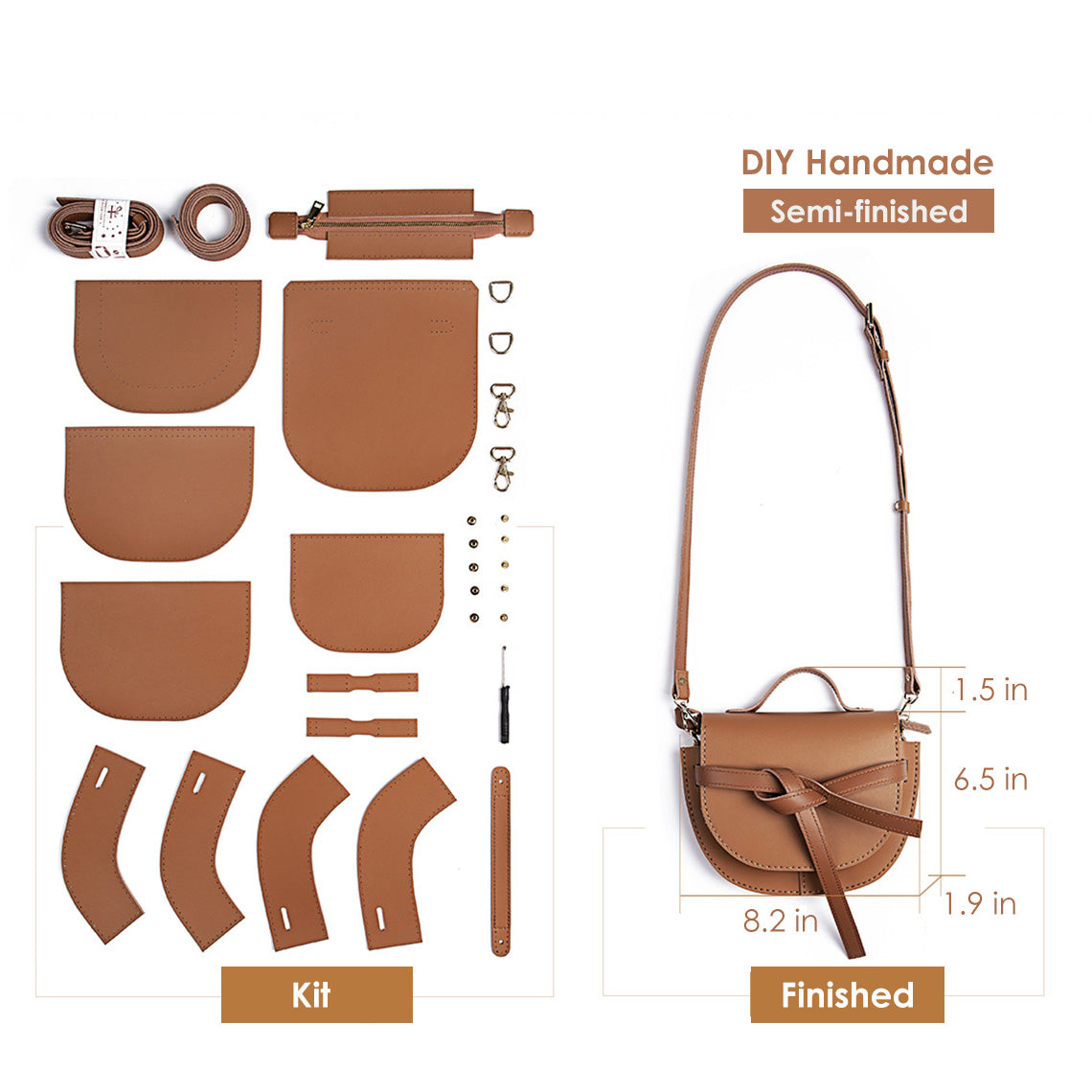 CUCUBIRD Leather Belt Saddle Crossbody Gate Bag DIY Kit ?
