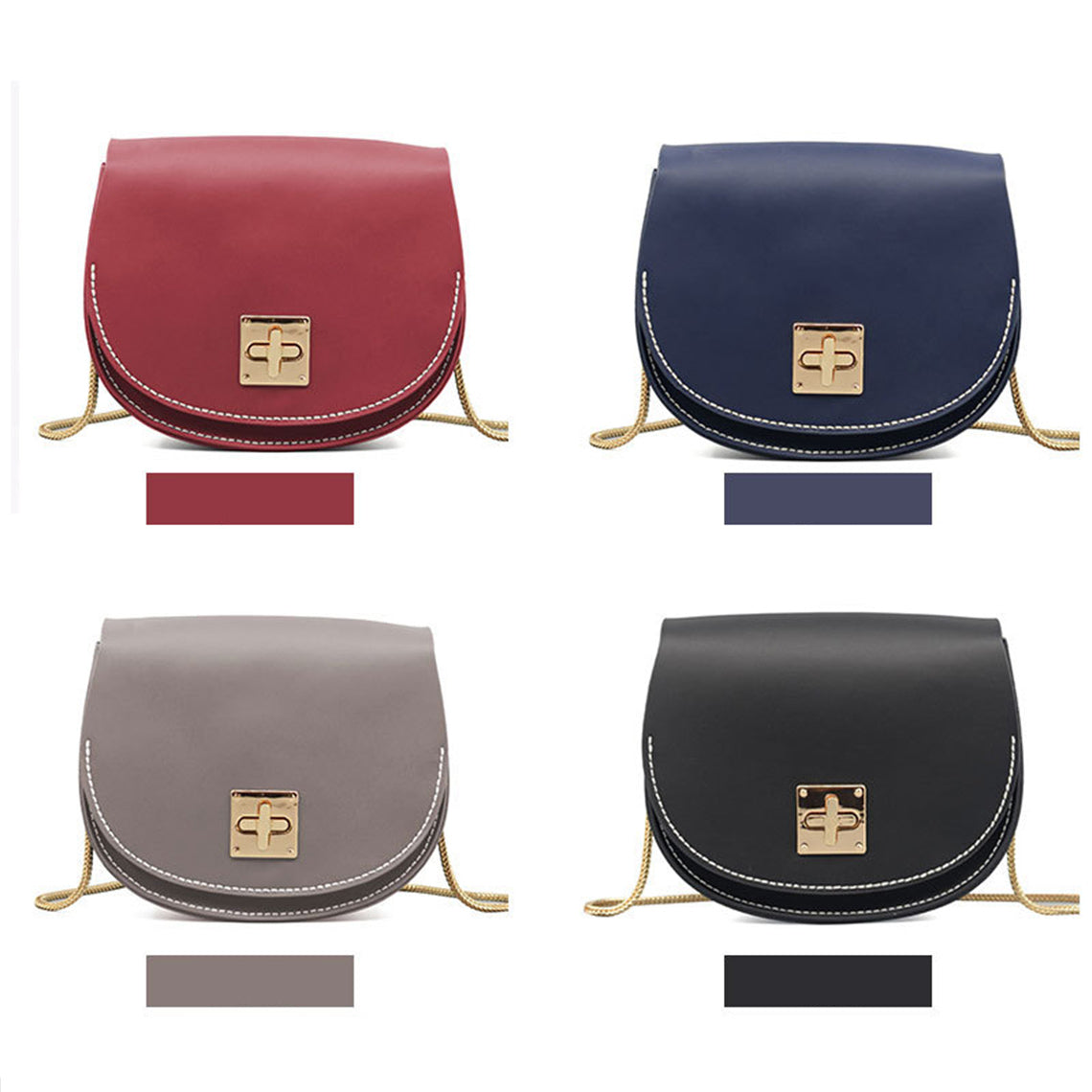 CUCUBIRD Leather Saddle Bag DIY Kit Crossbody Vintage Style Khaki