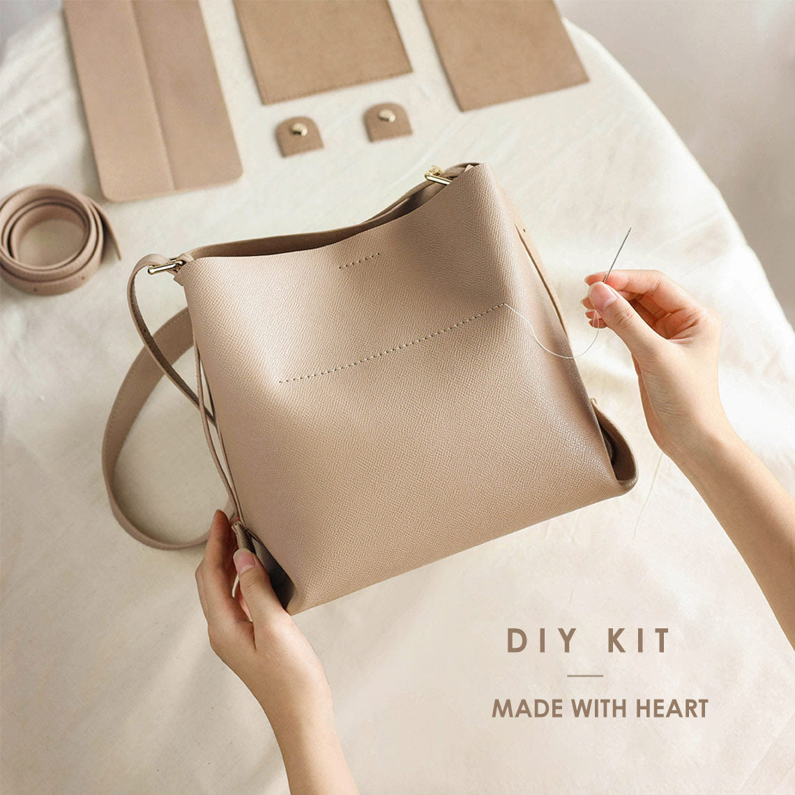 CUCUBIRD Leather Fashion Bucket Bag DIY Kit ?