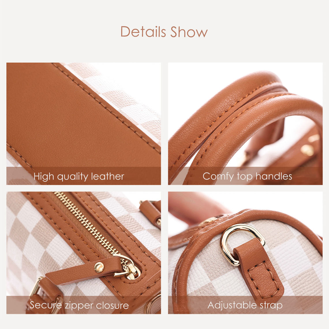 CUCUBIRD Leather Checker Boston Crossbody Bag DIY Kit ?
