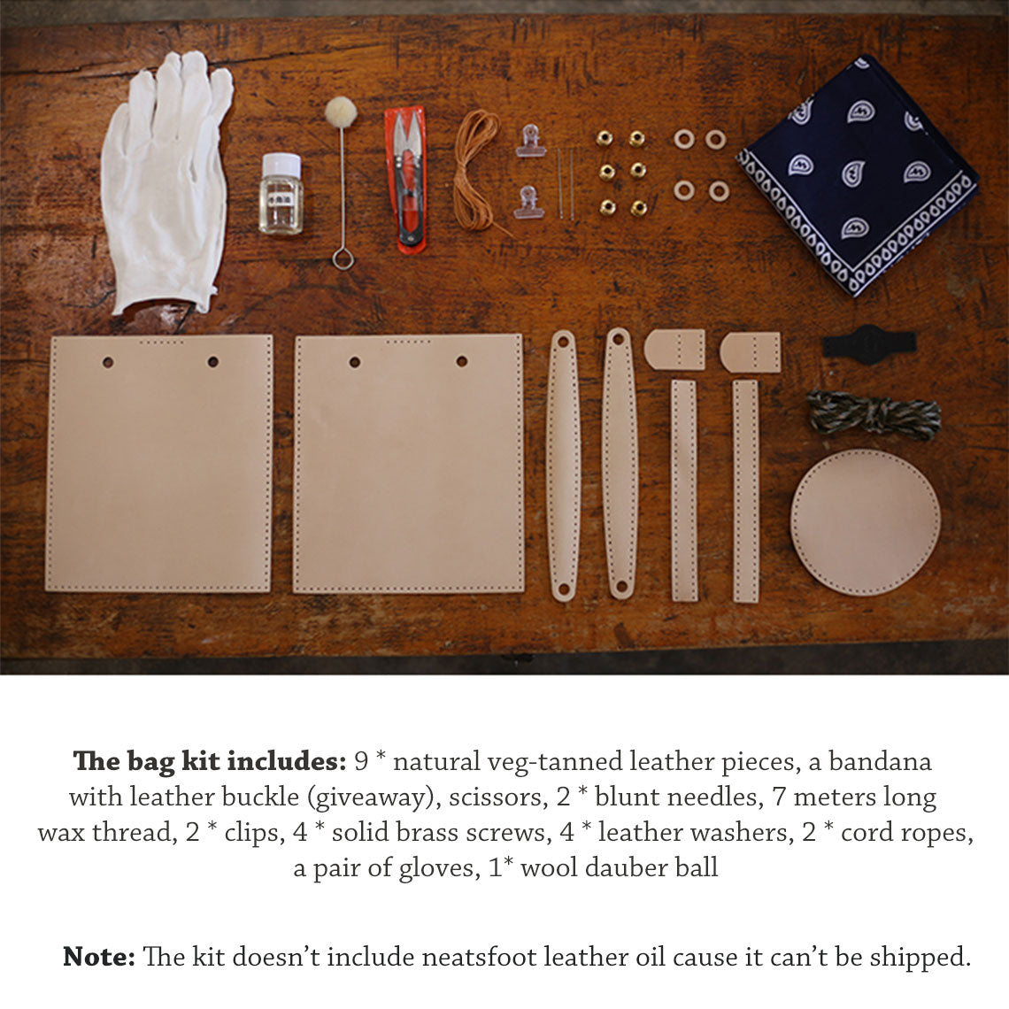 CUCUBIRD Full Grain Leather Bucket Bag DIY Kit ?