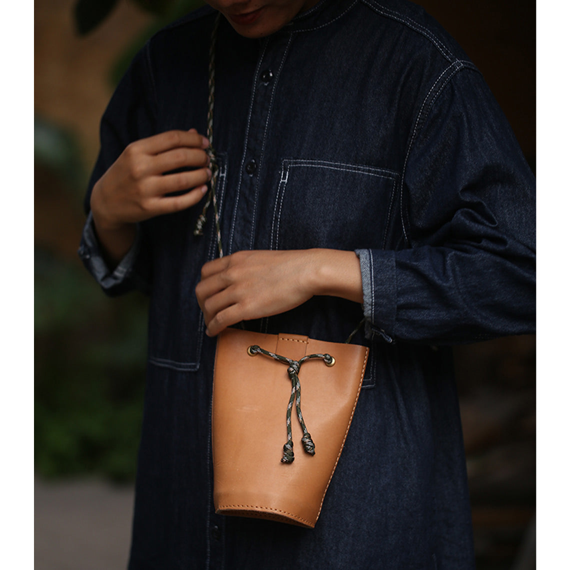 CUCUBIRD Full Grain Leather Bucket Bag DIY Kit ?
