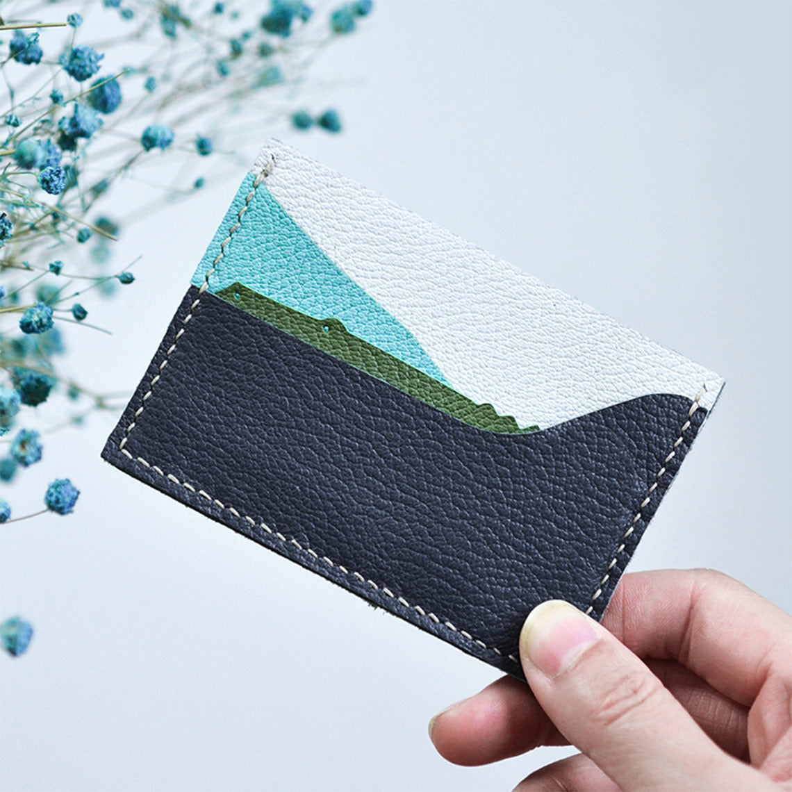CUCUBIRD Top Grain Leather Alligator Card Holder DIY Kit ?