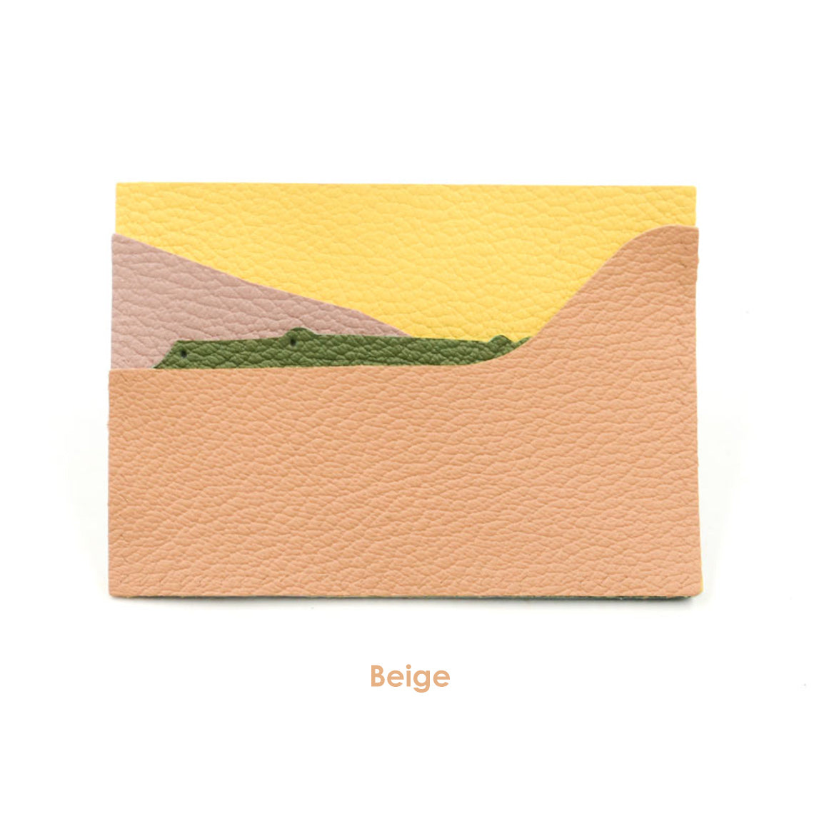 CUCUBIRD Top Grain Leather Alligator Card Holder DIY Kit Goat-leather-Beige?