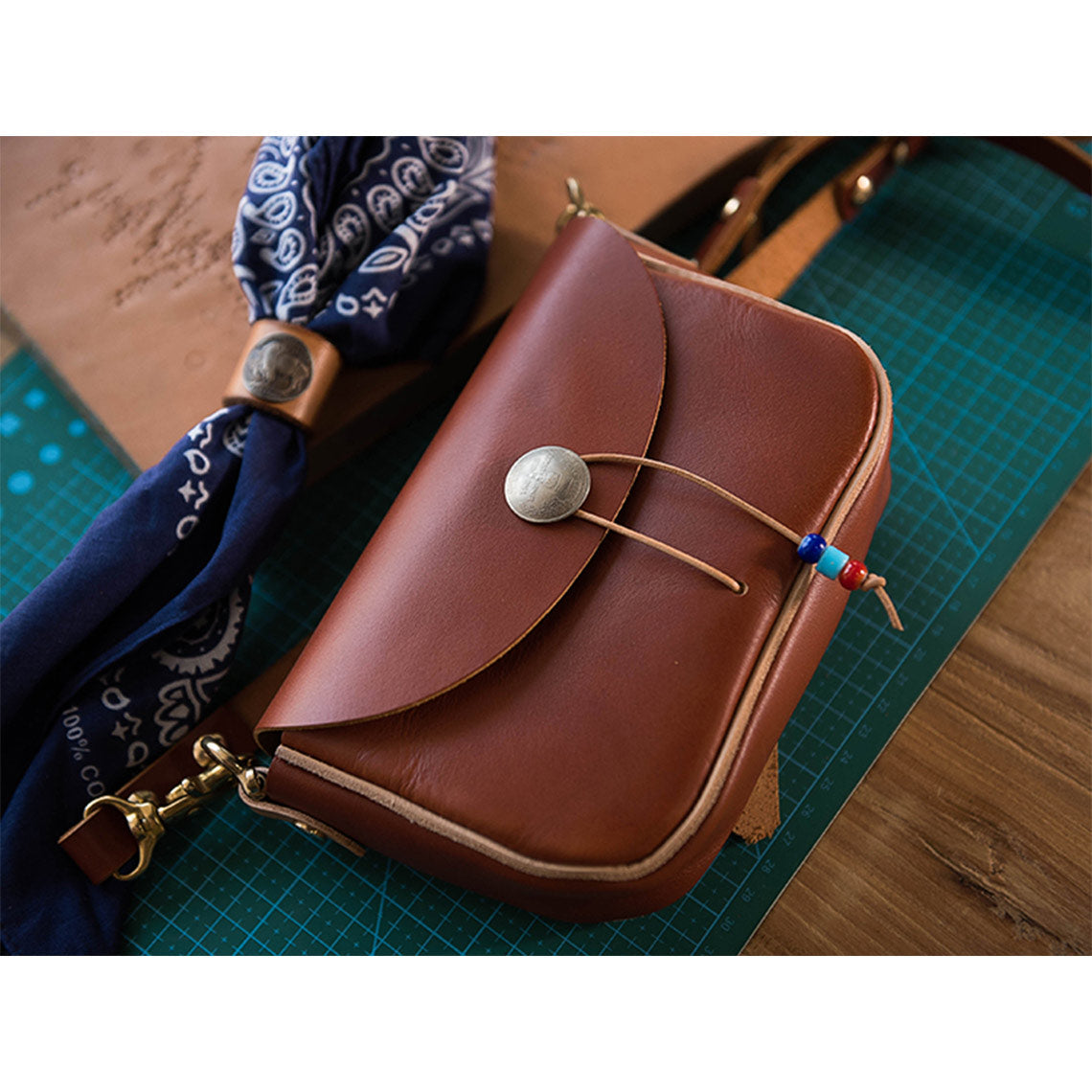 CUCUBIRD Full Grain Leather Vintage Crossbody Bag DIY Kit ?
