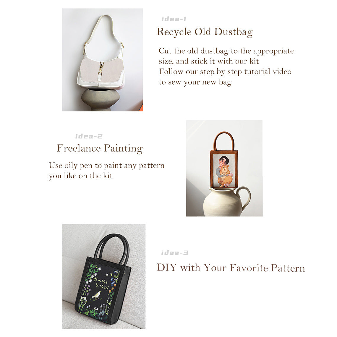 CUCUBIRD Leather Jackie Shoulder Bag DIY Kit ?