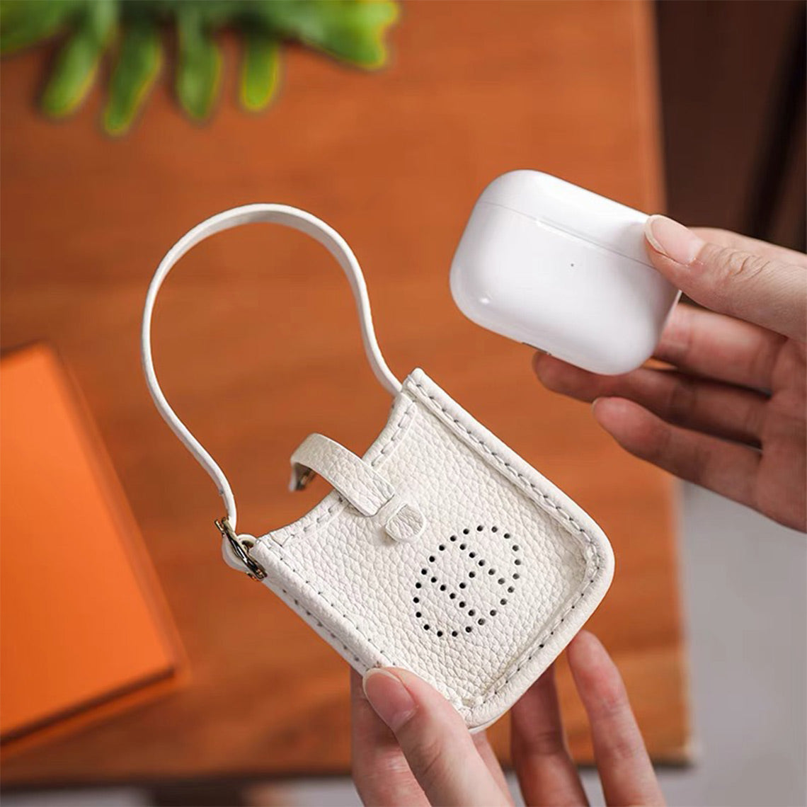 CUCUBIRD Top Grain Leather Mini Pouch Bag Charm DIY Kit ?