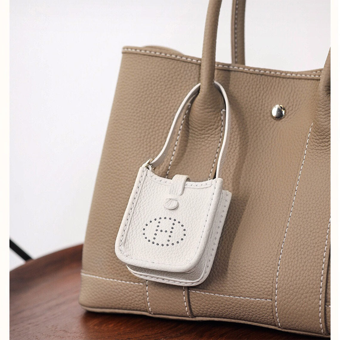CUCUBIRD Top Grain Leather Mini Pouch Bag Charm DIY Kit ?