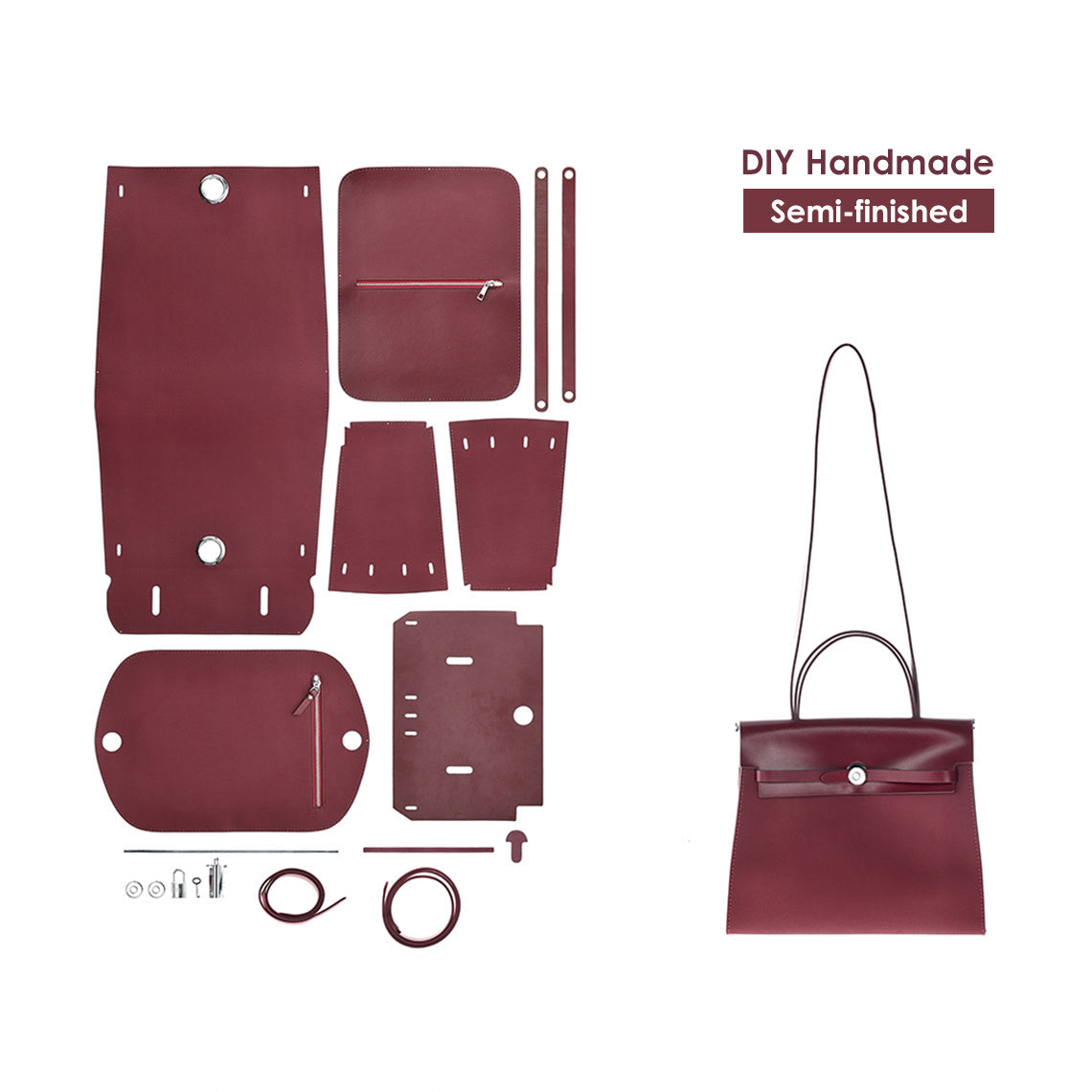 Leather Inspired Her Bag Zip Bag DIY Kit - CUCUBIRD