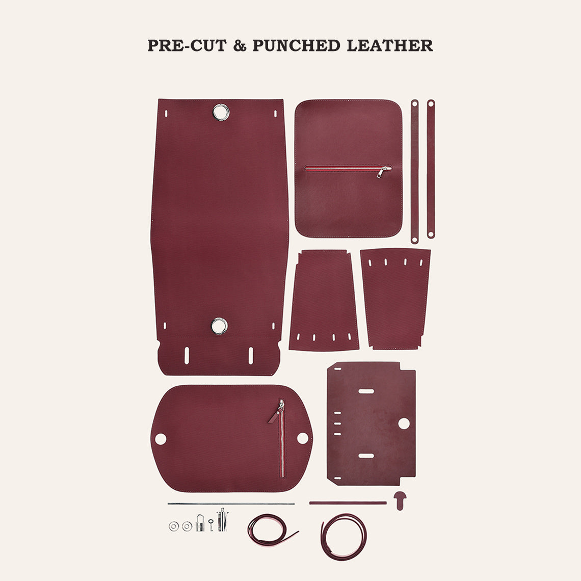 Leather Inspired Her Bag Zip Bag DIY Kit - CUCUBIRD