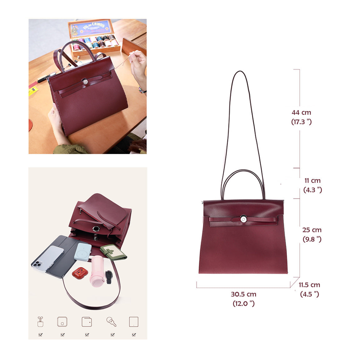 Leather Inspired Her Bag Zip Bag DIY Kit - CUCUBIRD