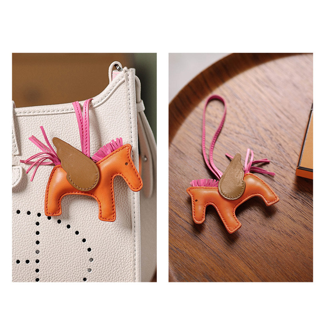 CUCUBIRD Sheep Leather Rodeo Horse Bag Charm DIY Kit ?