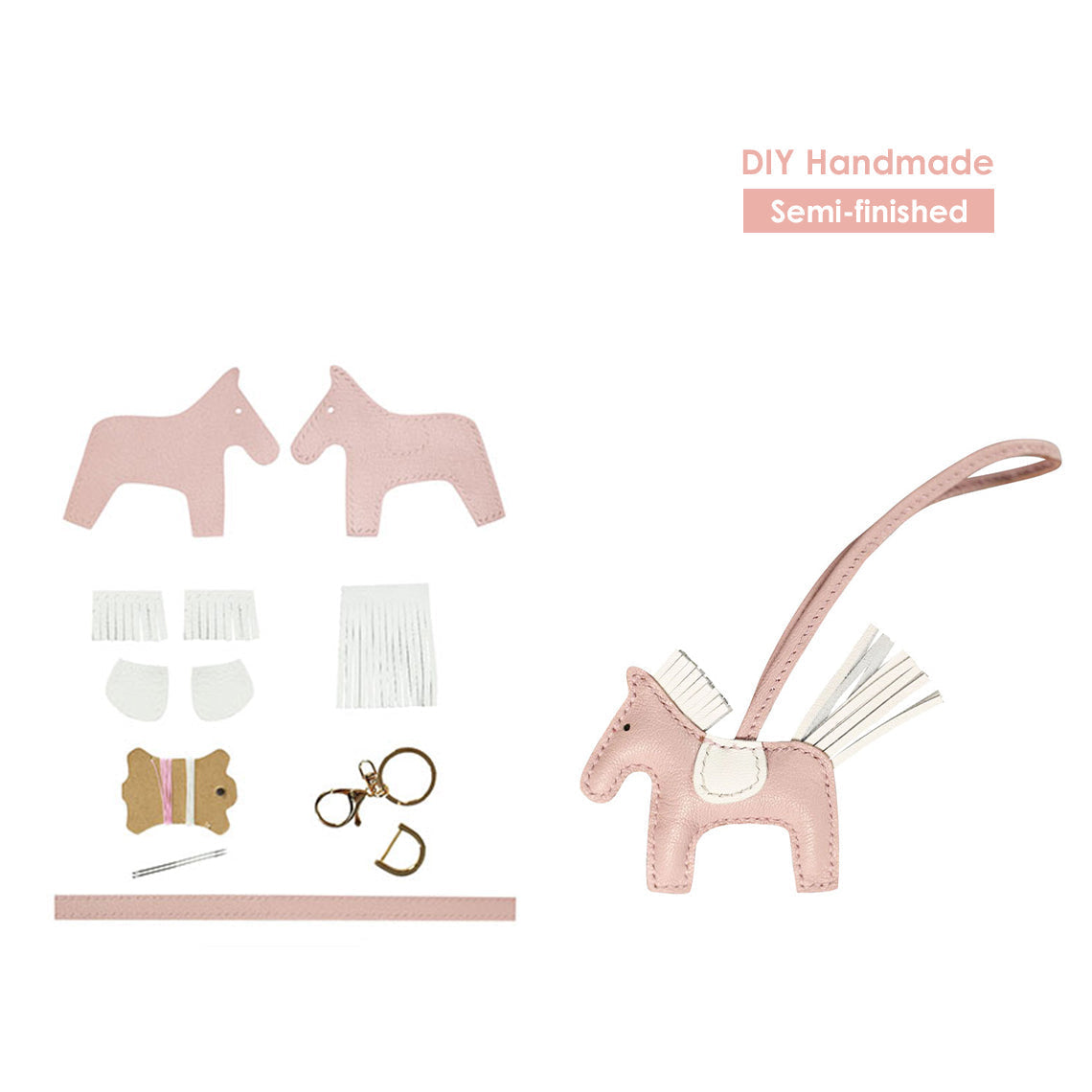 CUCUBIRD Sheep Leather Horse Bag Charm DIY Kit ?