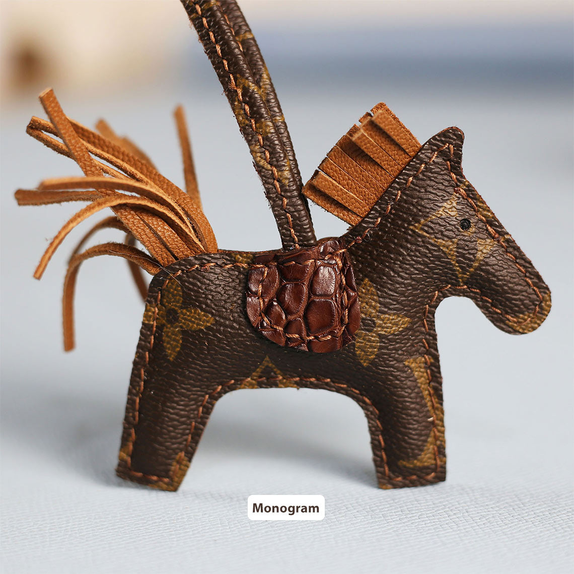 CUCUBIRD Sheep Leather Horse Bag Charm DIY Kit Monogram?
