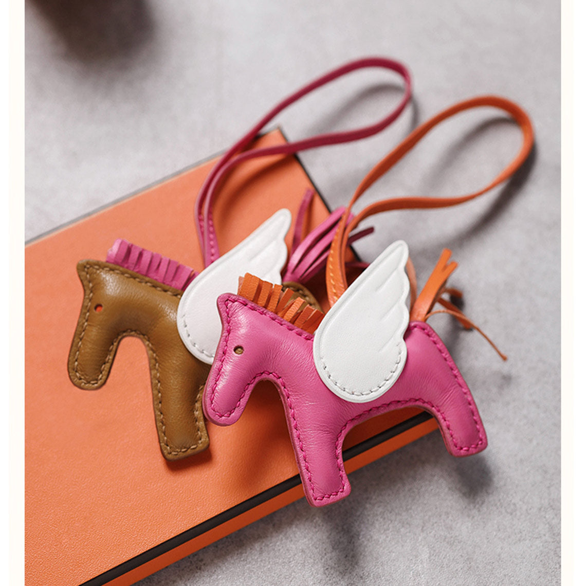 CUCUBIRD Sheep Leather Rodeo Horse Bag Charm DIY Kit ?