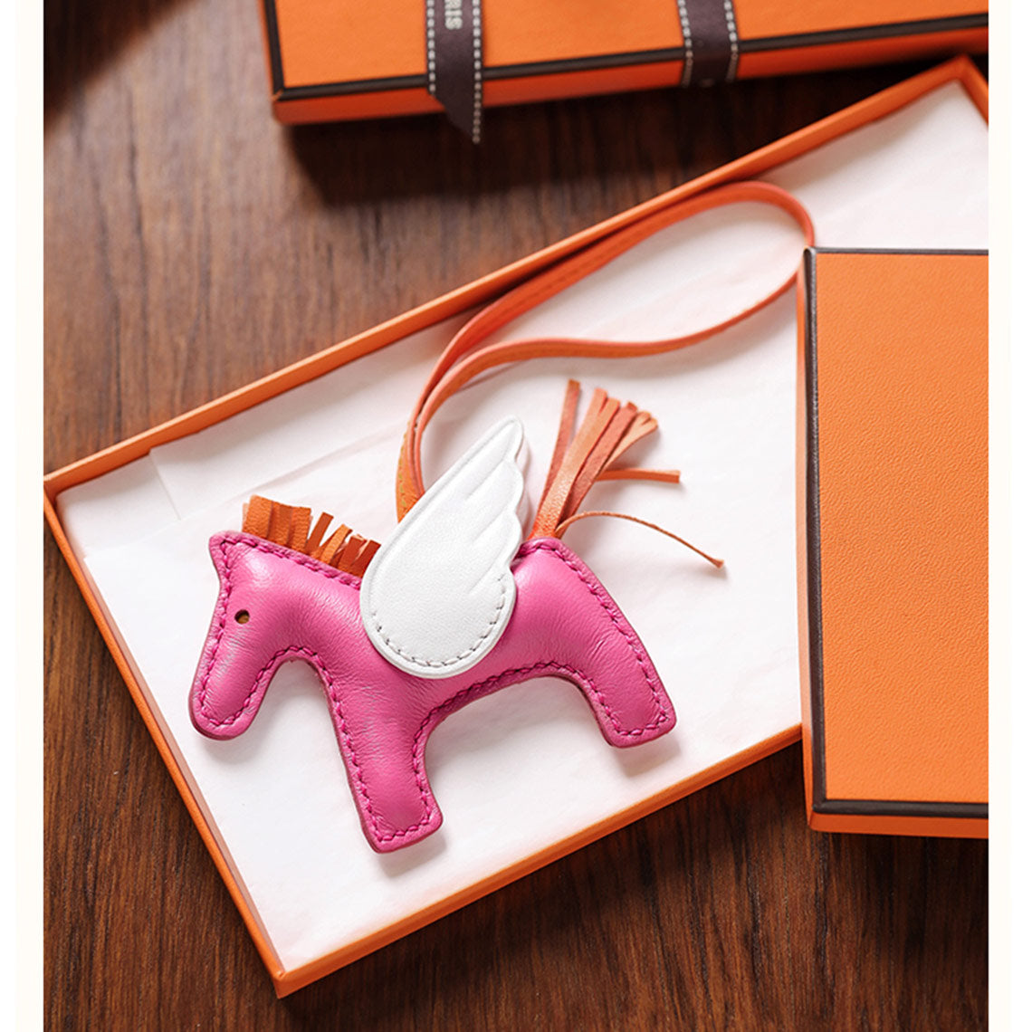 CUCUBIRD Sheep Leather Rodeo Horse Bag Charm DIY Kit ?