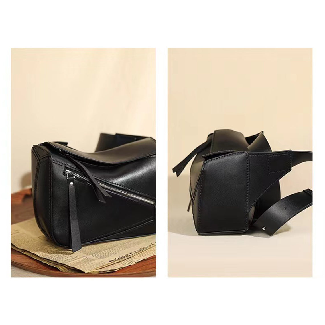 CUCUBIRD Leather Men Puzzle Crossbody Shoulder Bag DIY Kit ?