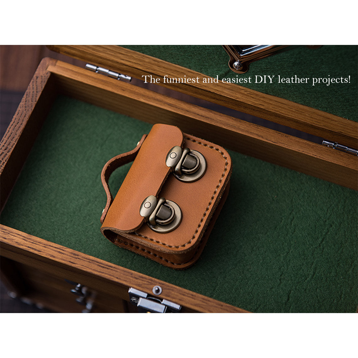 CUCUBIRD Full Grain Leather Mini Satchel DIY Kit ?