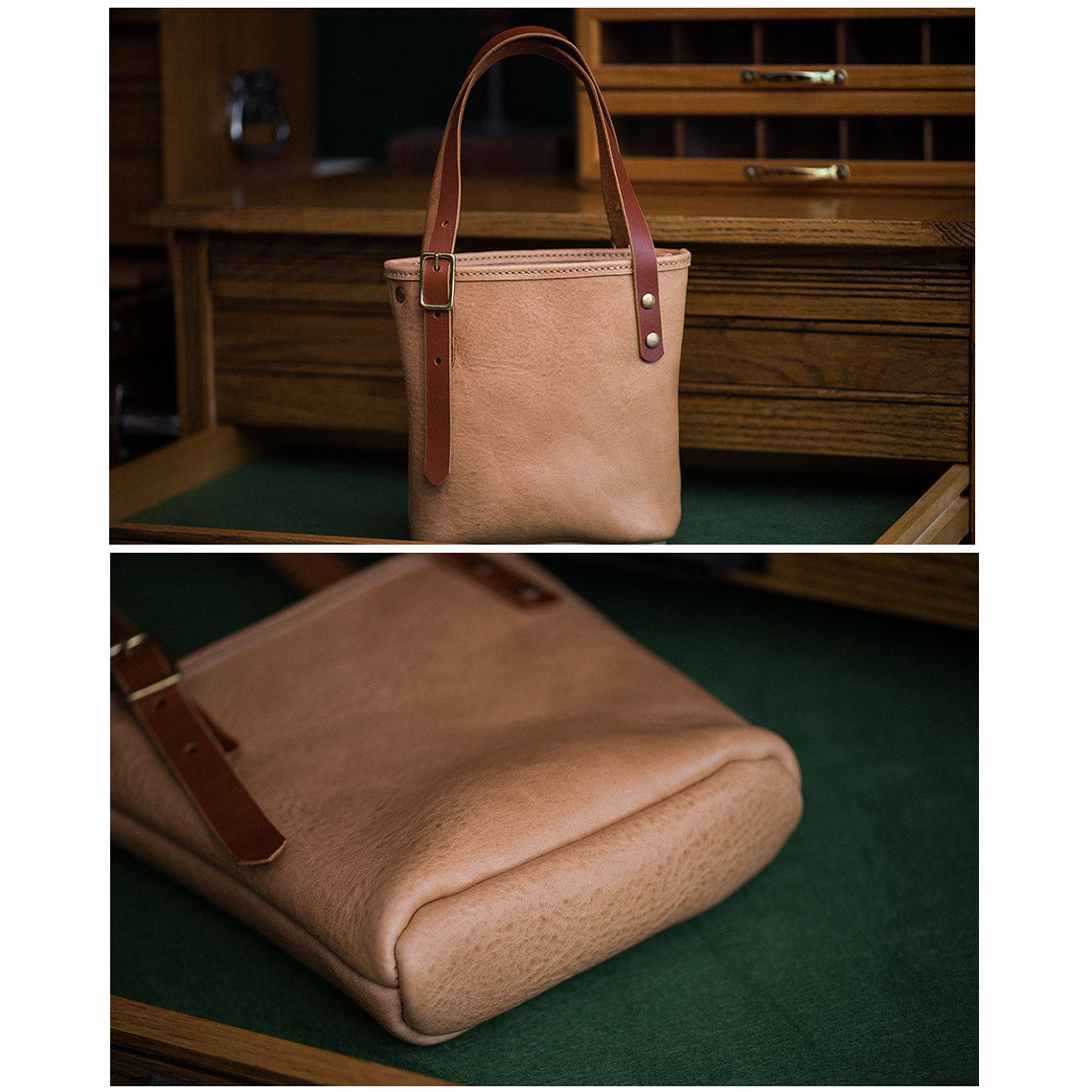 CUCUBIRD Full Grain Leather Mini Tote Bag DIY Kit ?
