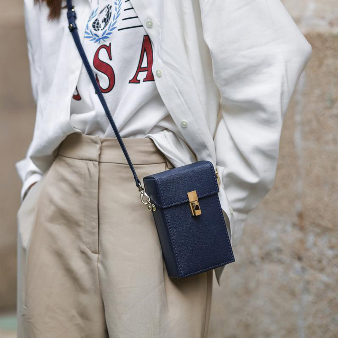 CUCUBIRD Leather Phone Bag DIY Kit Navy-blue?