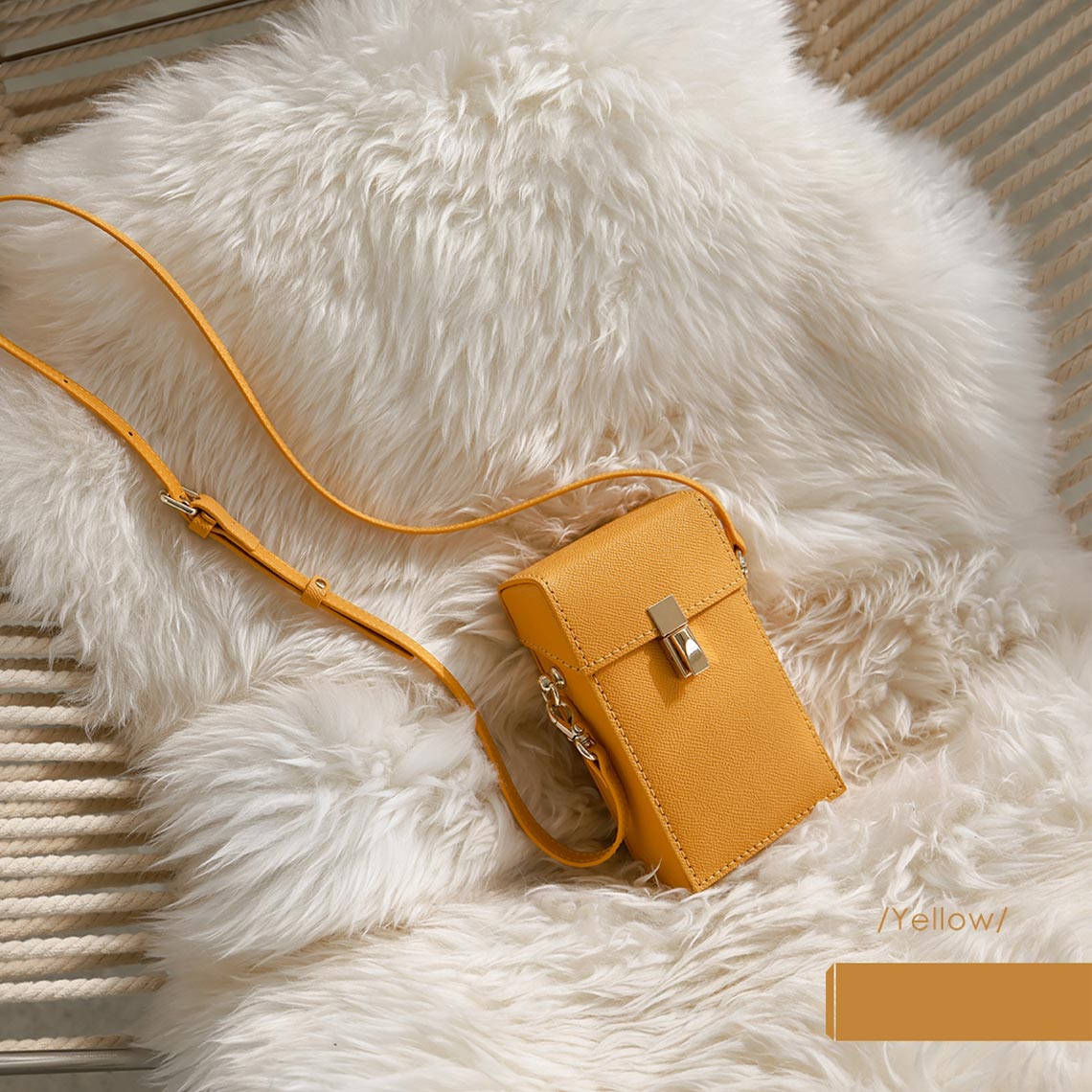 CUCUBIRD Leather Phone Bag DIY Kit Yellow?