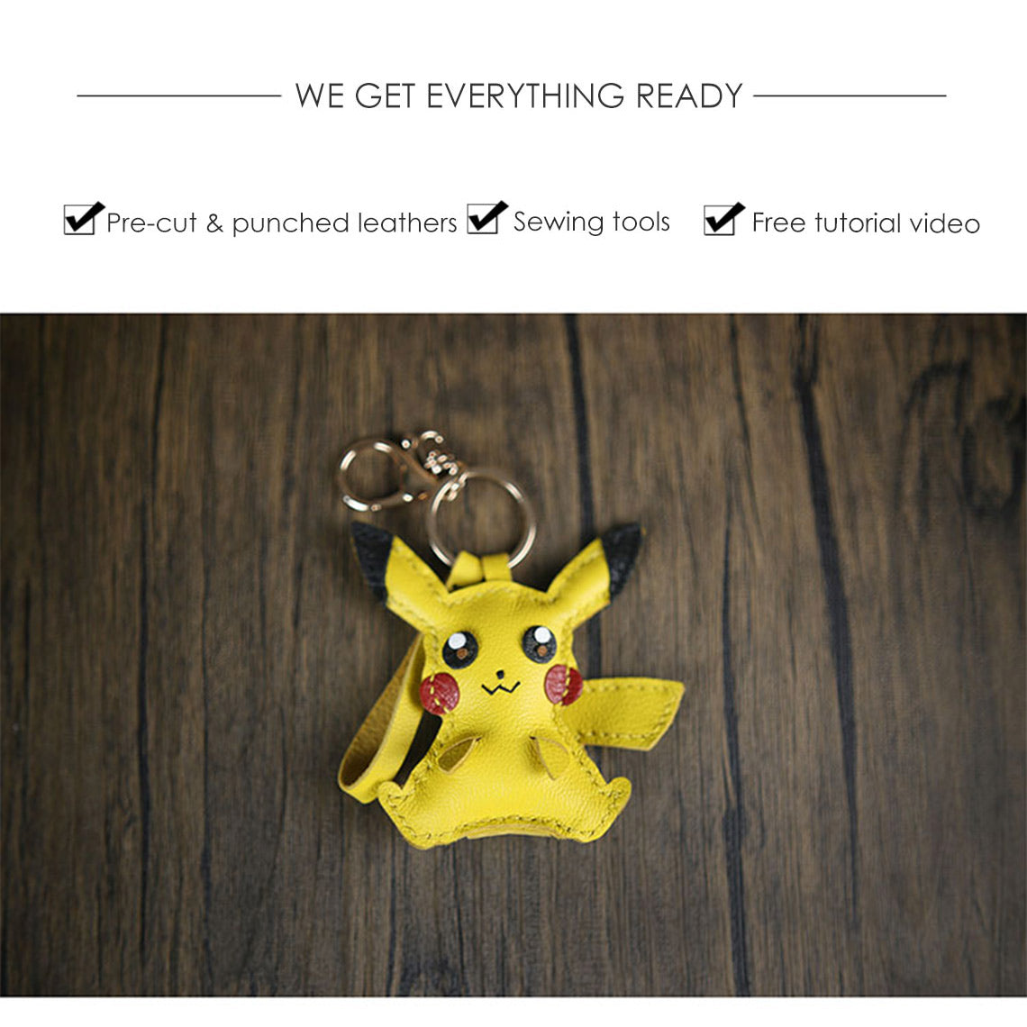 CUCUBIRD Leather Pokemon Keychain DIY Kit ?