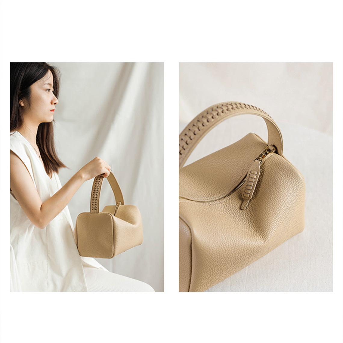 CUCUBIRD Top Grain Leather Design Pillow Bag DIY Kit ?