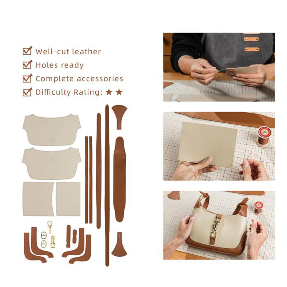 CUCUBIRD Leather Jackie Shoulder Bag DIY Kit ?