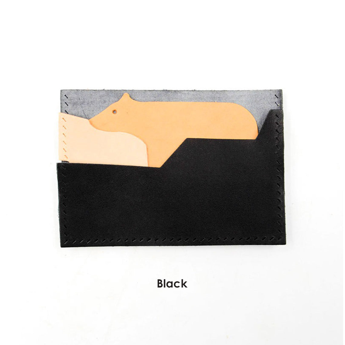 Top Grain Leather Polar Bear Card Holder DIY Kit - CUCUBIRD