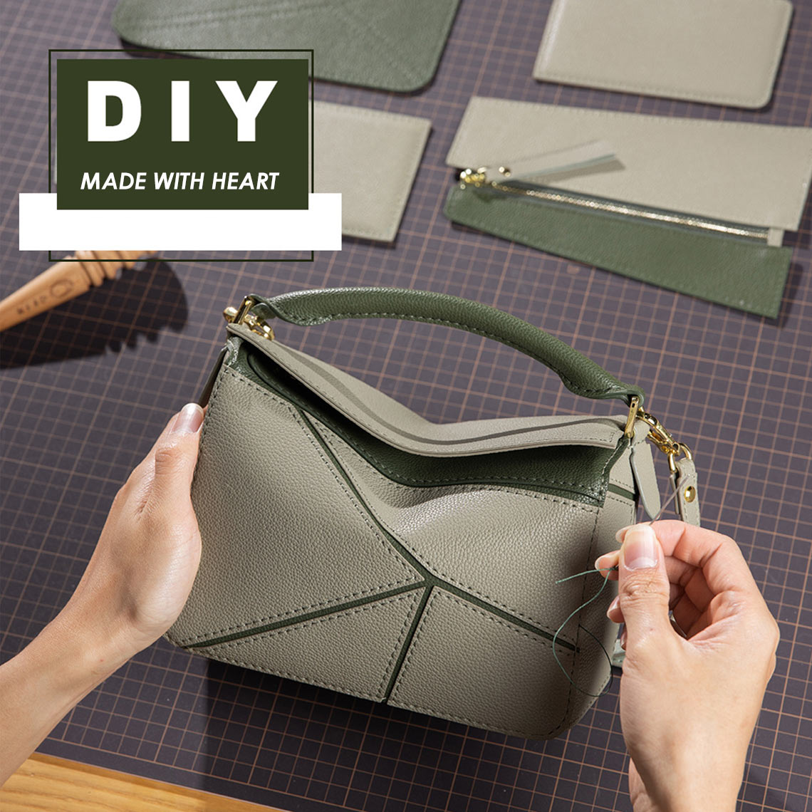 Leather Puzzle Crossbody Bag DIY Kit