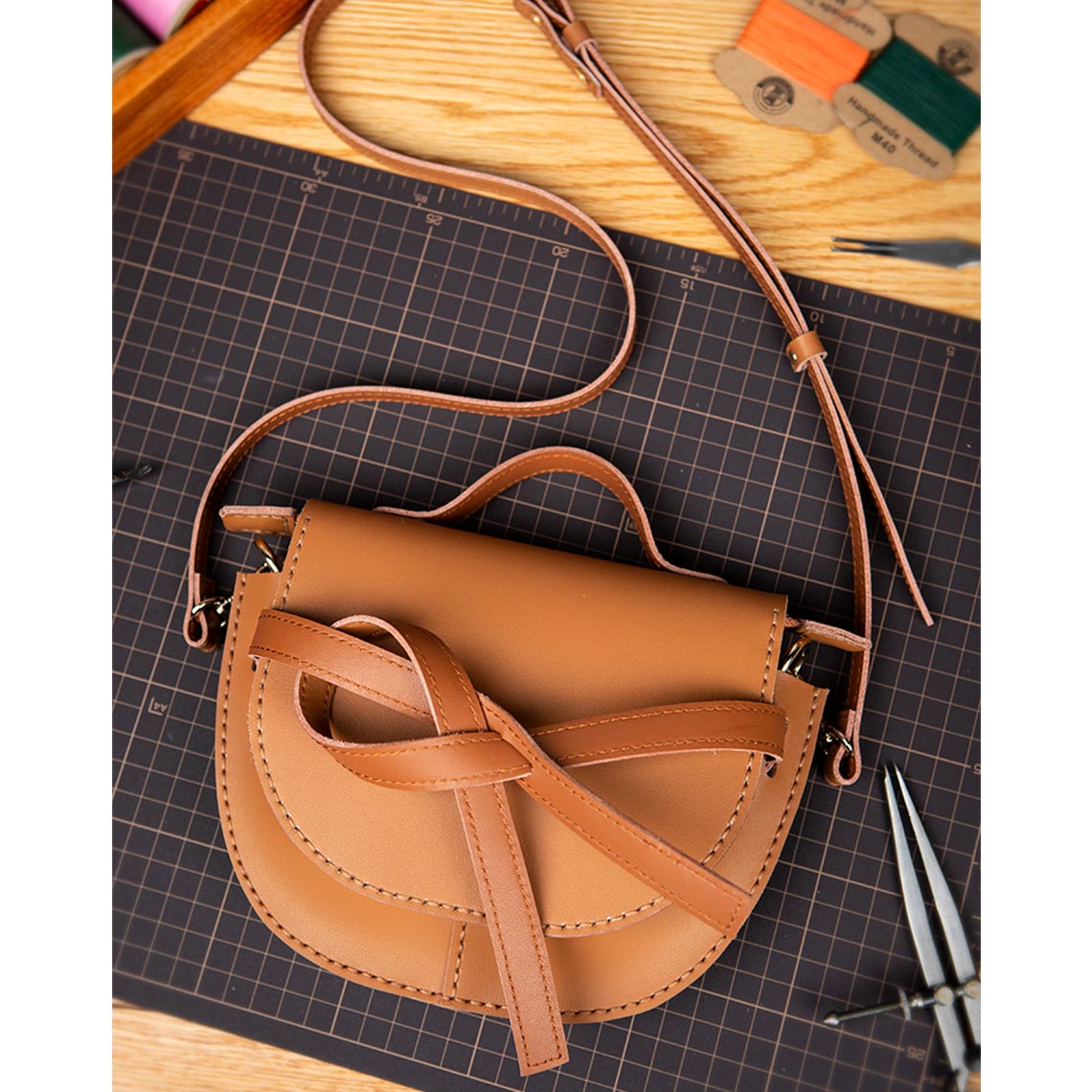 CUCUBIRD Leather Belt Saddle Crossbody Gate Bag DIY Kit ?