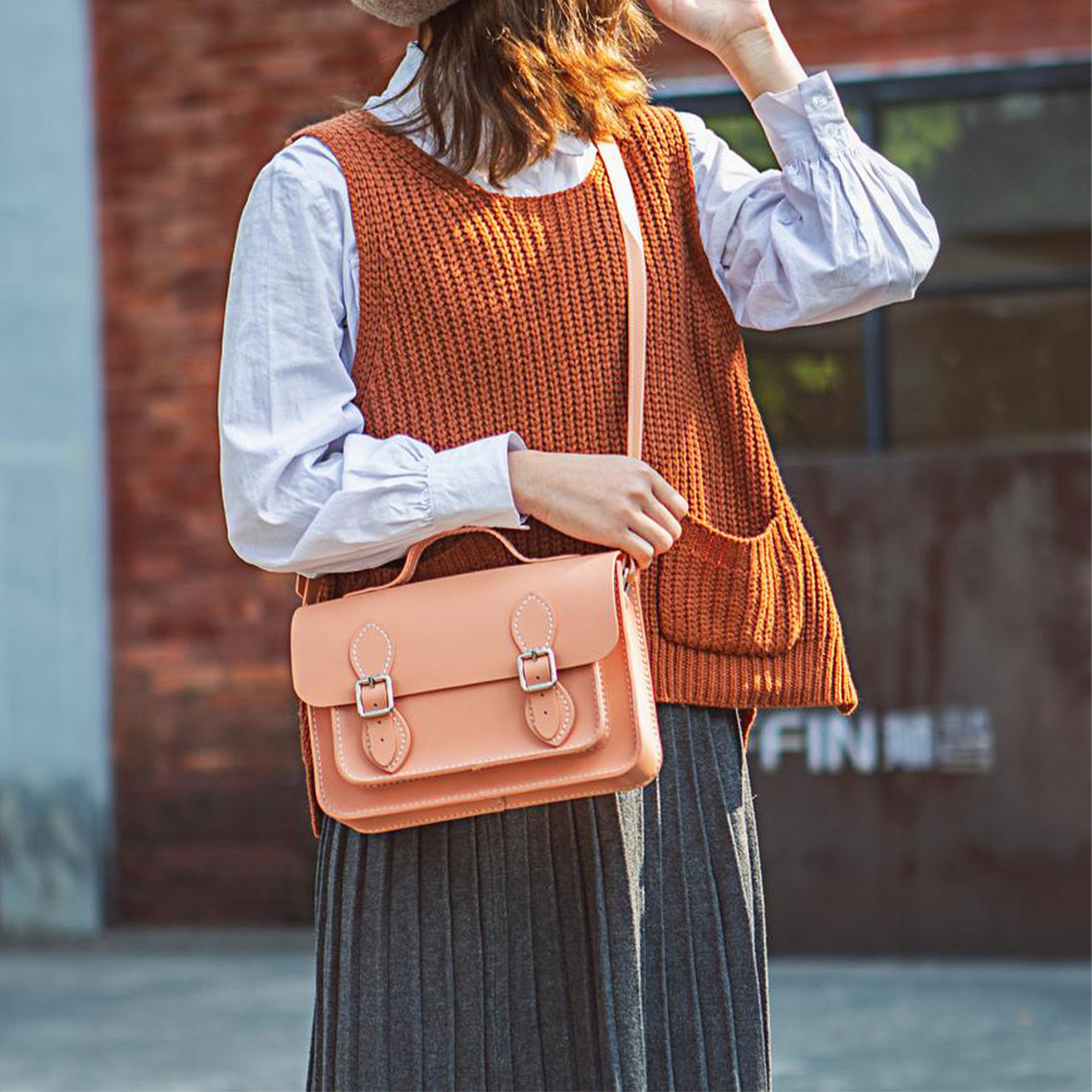 Lady Leather Fashion Crossbody Satchel Bag DIY Kit