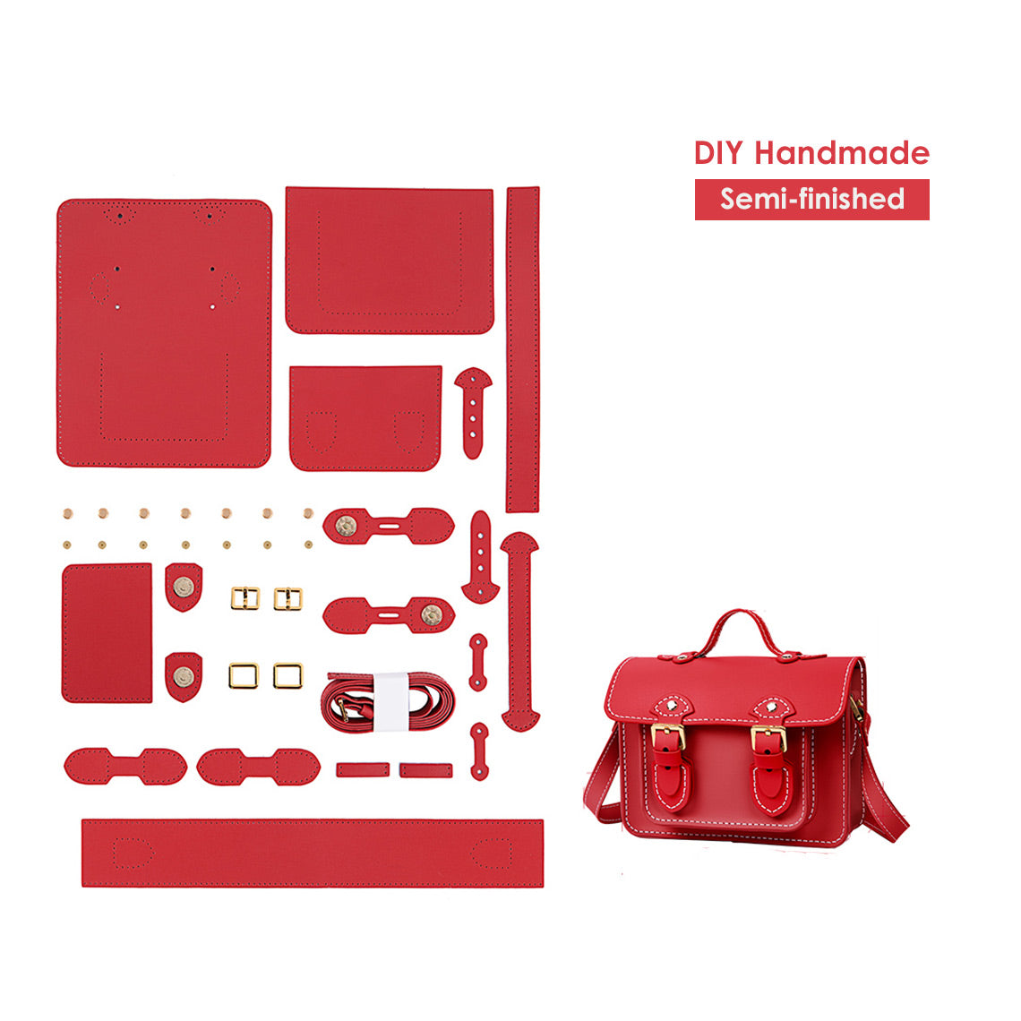 CUCUBIRD Lady Leather Small Satchel Bag DIY Kit ?
