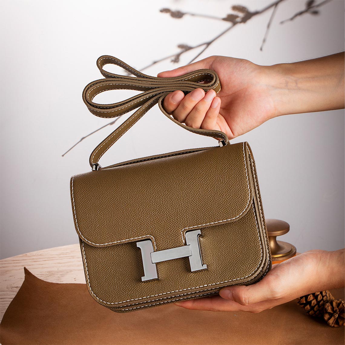 CUCUBIRD Leather Square Tofu Crossbody Constance Bag DIY Kit ?