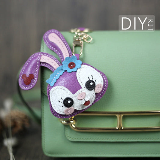 CUCUBIRD Leather Lavender Bunny Keychain DIY Kit ?