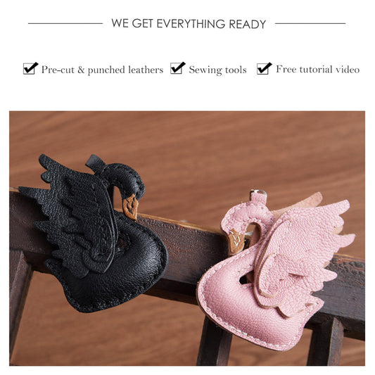CUCUBIRD Leather Swan Bag Charm DIY Kit ?
