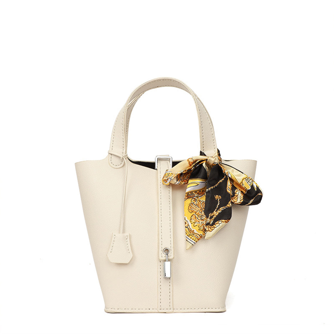 CUCUBIRD Vegan Leather Lady Lock Tote Bag DIY Kit White?