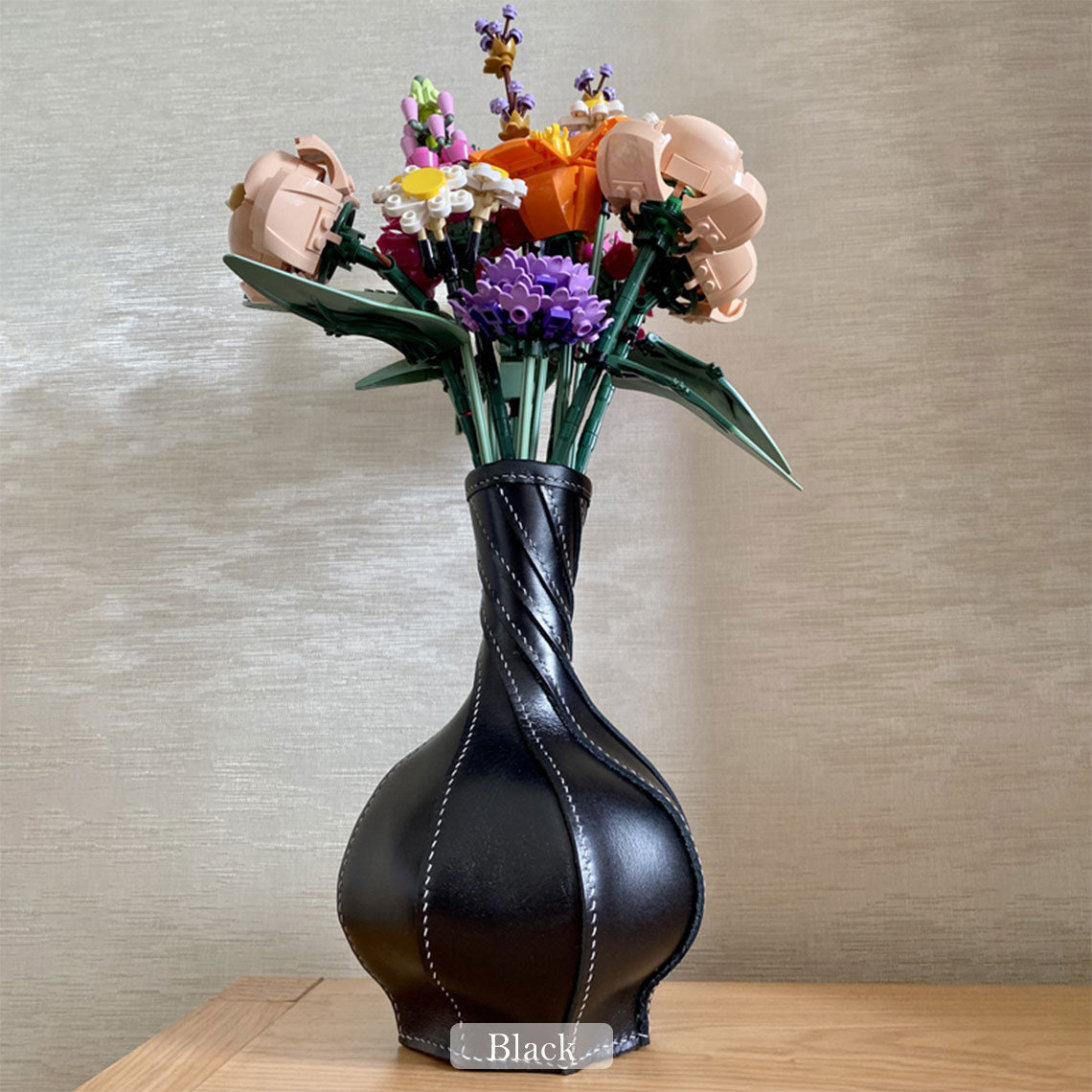 CUCUBIRD Homedecor Leather Vase DIY Kit Black-Cowhide?