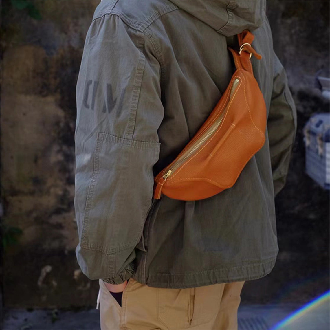 Full Grain Leather Fanny Pack Waist Bag DIY Kit - CUCUBIRD