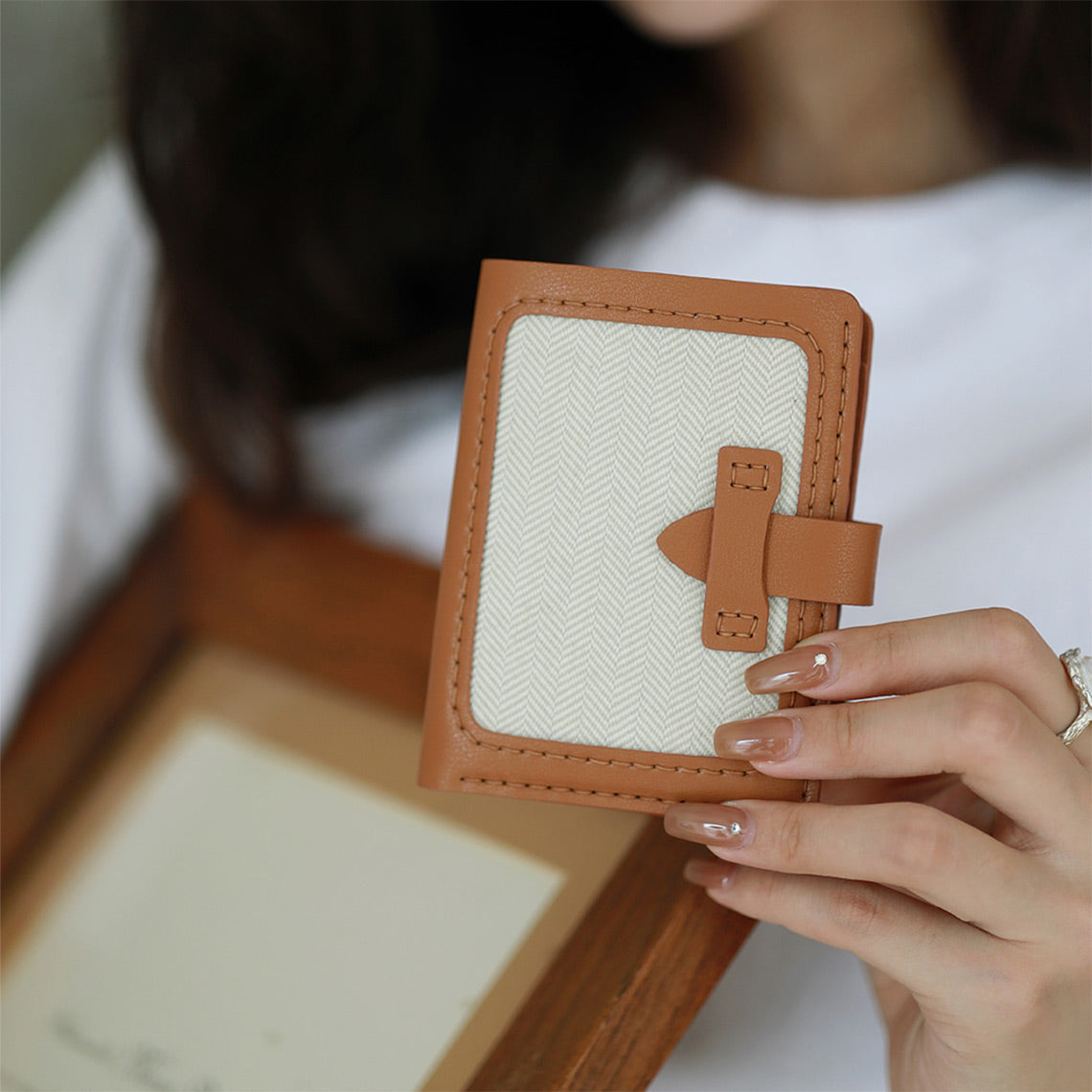 CUCUBIRD Leather Dustbag Recycle Wallet DIY Kit Brown?