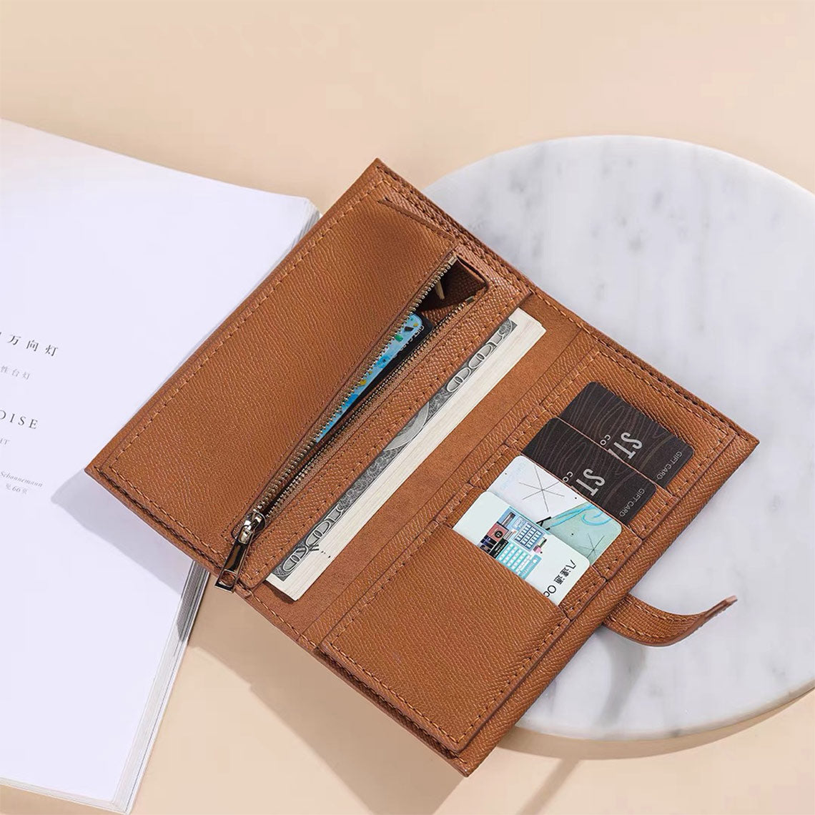 CUCUBIRD Leather Slim Strap Bi-fold Bearn Wallet DIY Kit ?