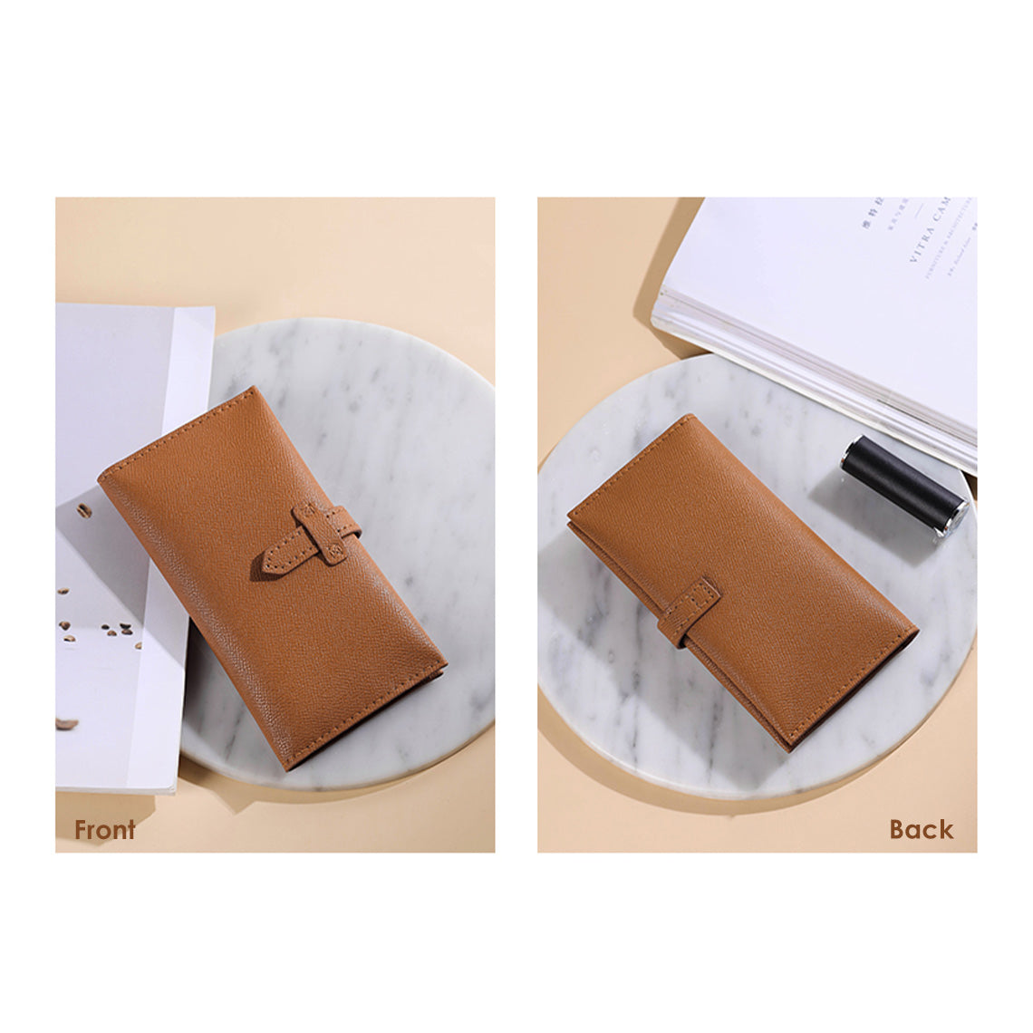 CUCUBIRD Leather Slim Strap Bi-fold Bearn Wallet DIY Kit ?
