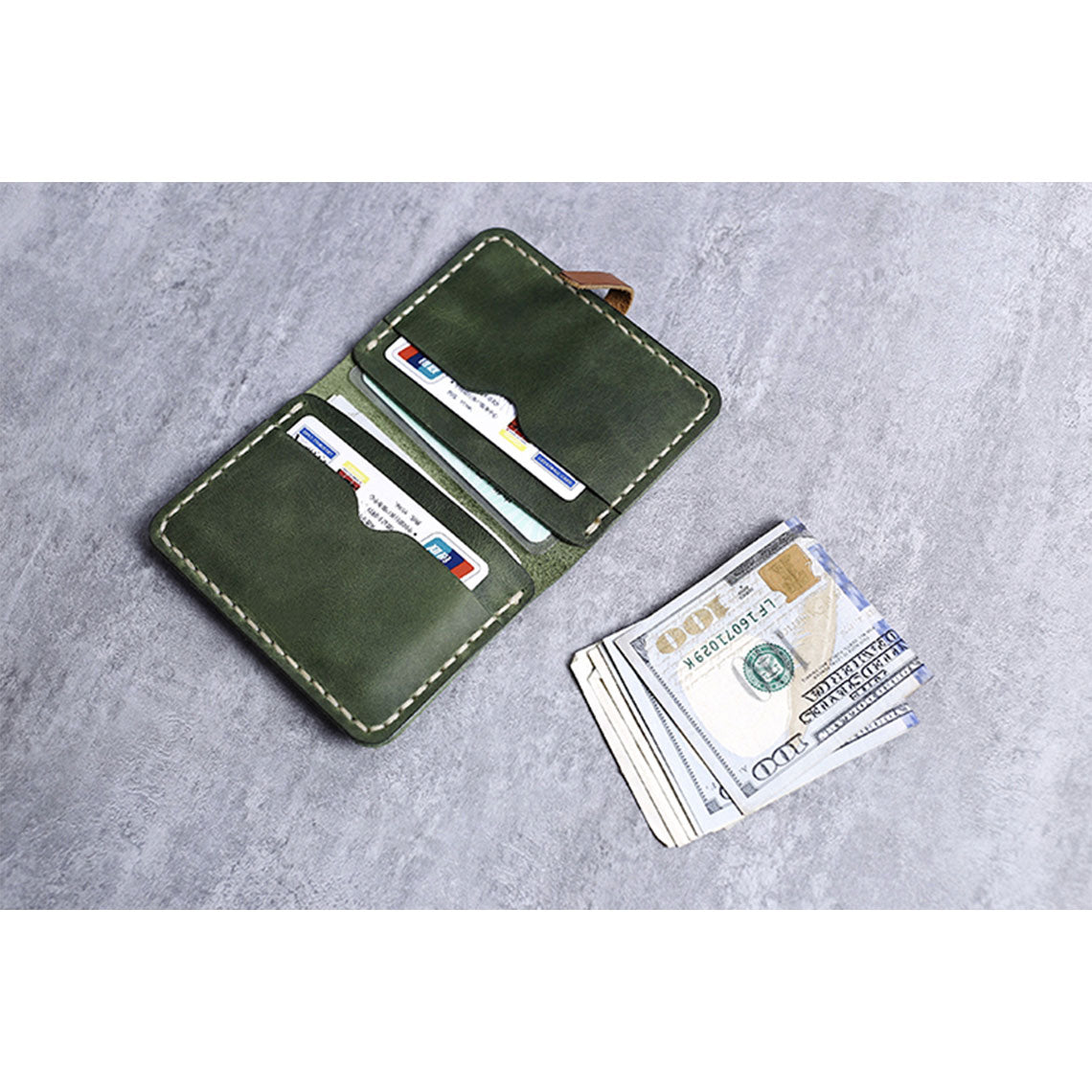 CUCUBIRD Full Grain Leather Slim Card Holder DIY Kit ?