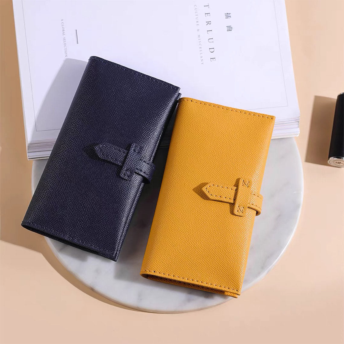 CUCUBIRD Leather Slim Strap Bi-fold Bearn Wallet DIY Kit ?