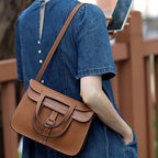CUCUBIRD Horseshoe Bag DIY Kit Top Grain Leather Crossbody Bag  