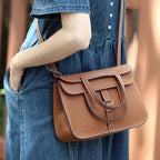 CUCUBIRD Horseshoe Bag DIY Kit Top Grain Leather Crossbody Bag  