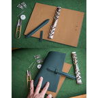 CUCUBIRD POPSEWING® Full Grain Leather Strap A6 Notebook Cover DIY Kit  